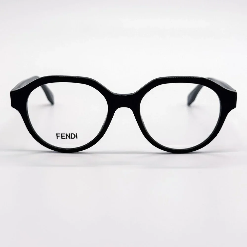 NEW FENDI EYEGLASES FE50049I 001 ROUND BLACK WOMEN EYEWEAR FENDI